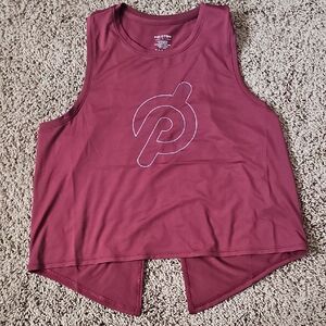 Peloton Distance Split Back Maroon Tank Top
